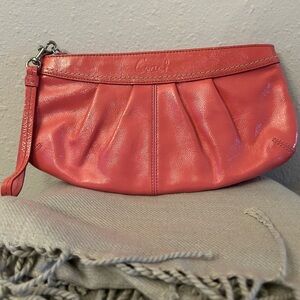 Coach Pink Leather Clutch